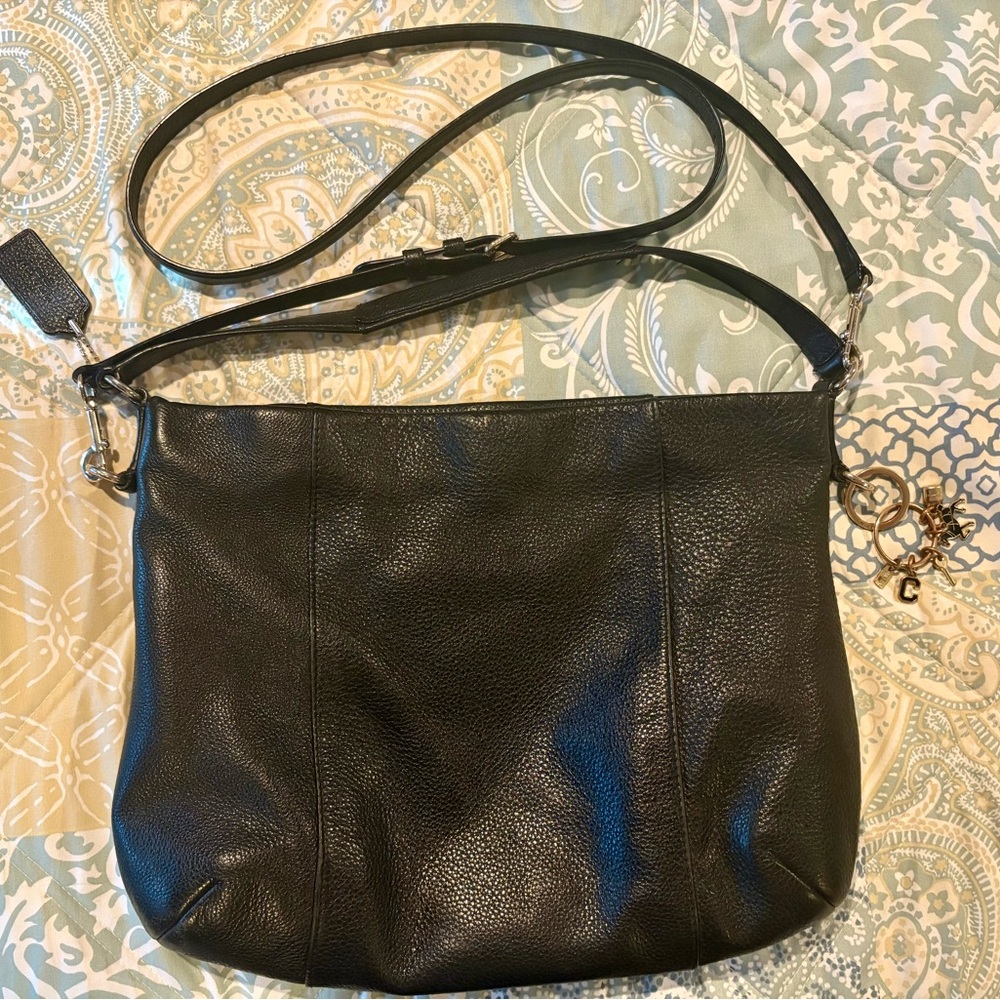 Coach Black Leather Shoulder Bag
